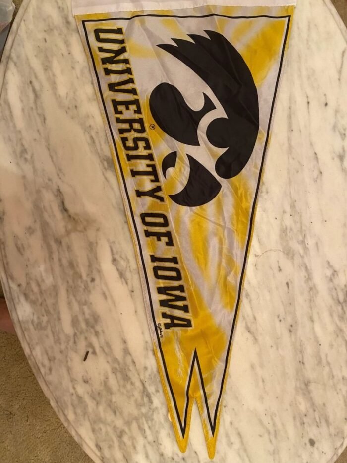 Iowa Hawkeyes college football team logo mini pennant