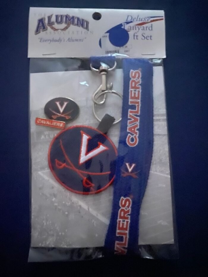 Virginia college football logo lanyard gift set