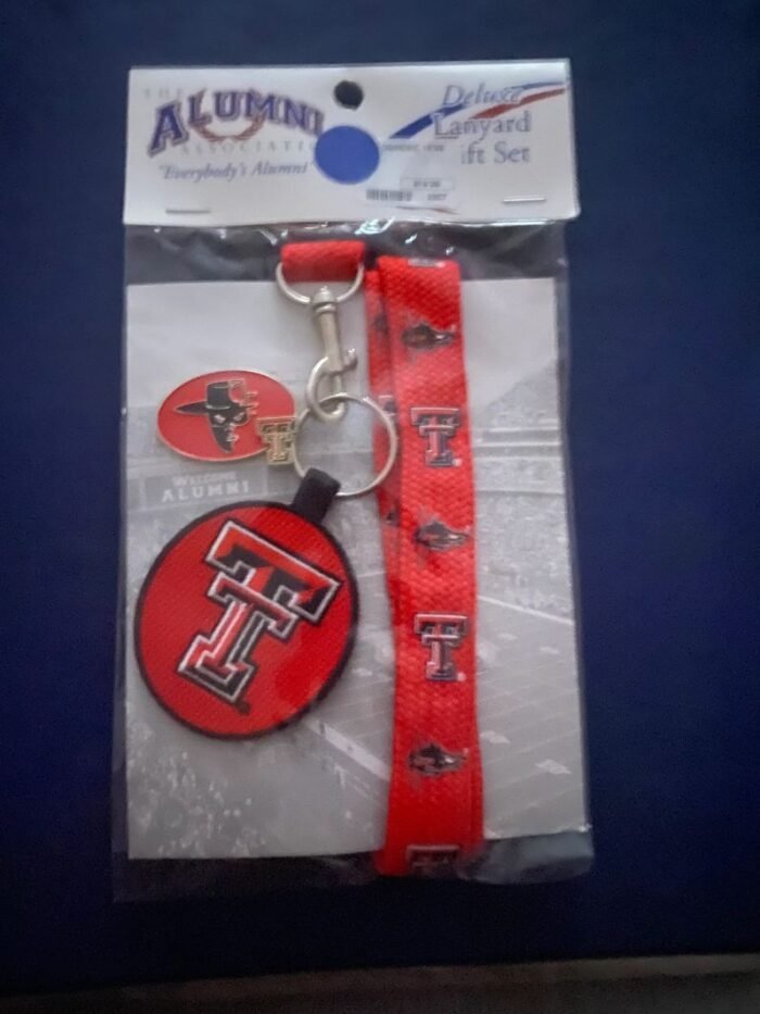 Texas Tech college football logo lanyard gift set