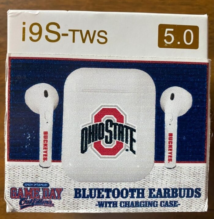 i9S-TWS Bluetooth Earbuds with The Ohio State college fuloho