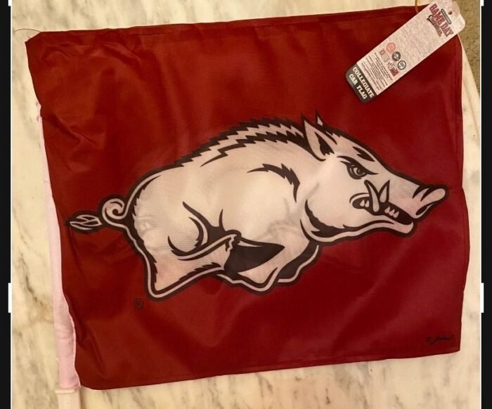 Arkansas Razorback car flag